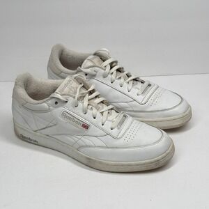 Reebok Club C 85 Classic Sneaker Lace Up White Leather Casual Men's Size 11.5